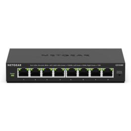 Netgear Switch Plus Gigabit Ethernet de 8 Puertos con 64 VLAN, Diseño Sin Ventilador, Eficiencia Energética y Montaje Versátil.