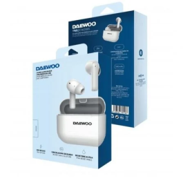 Daewoo DW2005 Auriculares Bluetooth con estuche de carga, Autonomía 6h, Blancos