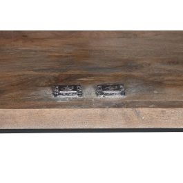 Aparador Home ESPRIT Marrón Negro Plateado Natural Madera de mango Espejo 80 x 38 x 80 cm