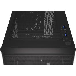 Endorfy Ventum 200 Air TG Negra Torre PC con Ventana de Vidrio Templado y Panel Frontal de Malla para Óptimo Flujo de Aire