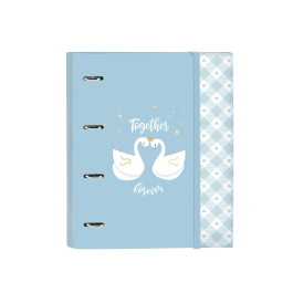 Carpeta de anillas Glow Lab Cisnes Azul 27 x 32 x 3.5 cm Precio: 8.94999974. SKU: B1993L984Q