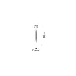 RABALUX RAB-8365 Luz Solar Exterior Solar 1 LED 0,1W IP44 para Suelo 30cm Negra Plástico