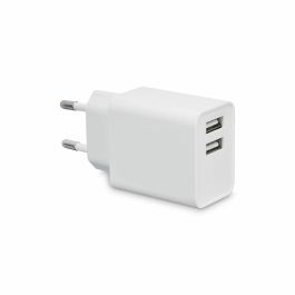 Cargador de Pared KSIX 2 USB 2.4A Blanco Cargador de Pared KSIX 2 USB 2.4A Blanco