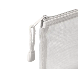 Liderpapel Bolsa Zipper Bag Poliester Transpirable Multiusos Cierre Cremallera DIN A6 Blanco