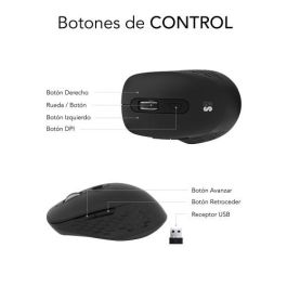 SUBBLIM CURVE ERGO DUAL MOUSE BATTERY BLACK