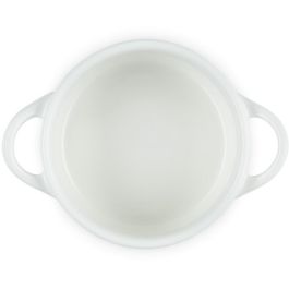 Le Creuset Mini-Bräter de hierro fundido esmaltado 10cm, color Meringue para cocción individual