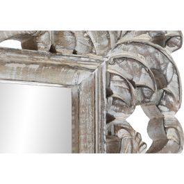 DKD Home Decor Espejo Neoclásico de Mango y Cristal Blanco Natural 182 x 61 cm