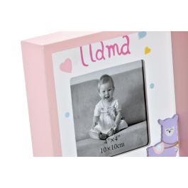 Marco Foto Kids DKD Home Decor Rosa Blanco 4 x 18 x 18 cm (4 Unidades) Marco Foto Kids DKD Home Decor Rosa Blanco 4 x 18 x 18 cm (4 Unidades)