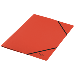 Leitz Carpeta 39080025 de Cartón con Gomas A4 Recycle 100% Rojo