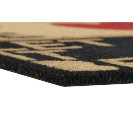 DKD Home Decor Felpudo Basicos Negro Marron Fibra coco Goma 40 x 1.5 x 60 cm Let it be (2 Unidades)