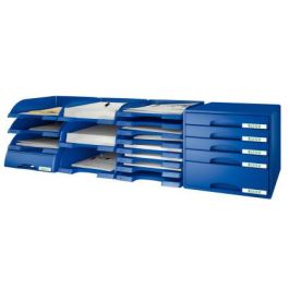 Set de Bandejas organizadoras Leitz Plus Jumbo Azul (4 Unidades)