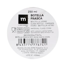 La Mediterranea Botella Frasca Redonda Boca Ancha 250 ml