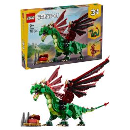 Lego Dragón Medieval 31161 Creator, Juego de Construcción, 3 Modelos en 1, Edad +9 Años