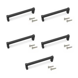 Emuca Lote de 5 tiradores para mueble Bergen, L141mm, intereje 128mm, Aluminio, Pintado negro Emuca Lote de 5 tiradores para mueble Bergen, L141mm, intereje 128mm, Aluminio, Pintado negro Precio: 27.50000033. SKU: B1AGMSBA28