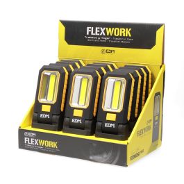 Edm Linterna led xl flex work 150 lm con gancho y imán, funciona con 3 x aaa