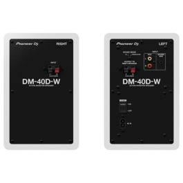 Pioneer DJ DM-40D-W - Altavoces de Monitorización Bass Reflex 2x19W, Modo DJ o Producción, Blanco