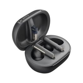Poly Voyager Free 60+ UC Auriculares Inalámbricos Bluetooth 5.3 USB-C Negros con Estuche de Carga Táctil y ANC