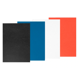 Q-connect Tapa Encuadernacion Carton Simil Piel Roja DIN A4 250 gr Caja 100 Unidades