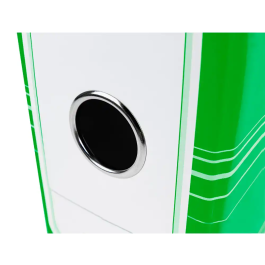 Liderpapel Archivador de Palanca A4 Filing System Forrado Lomo 80mm Verde con Caja y Compresor Metálico