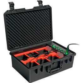 Algamlight Maletín de Transporte y Carga para 6 Eventpar44-Quad-Ip con Base de Carga Integrada y Filtros Magnéticos