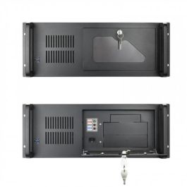 TooQ RACK-406N-USB3 Armario Rack 19" 4U de Pared ATX, 2x USB 3.0, Ventiladores, Acero, Negro con Cerradura