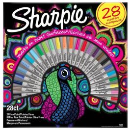 Rotulador Permanente Sharpie Fine&Ultra Fine Big Pack Pavo Real Caja Regalo De 28 20X Fine Surtido 8X Ultra Fine Surtido Precio: 28.49999999. SKU: B1HKSWECQ3