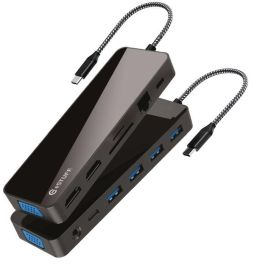 eSTUFF Dock Móvil USB-C 13 en 1 Triple Pantalla con 4x USB, HDMI, VGA, Lector Tarjetas y Carga PD 100W para Laptop Precio: 81.99000051. SKU: B1ETGZCBPS