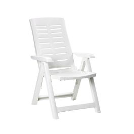 Ipae Progarden Silla Plegable Multiposiciones Blanco - Resina, 60x61x109cm