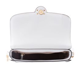 Bolso Bandolera Michael Kors Leida Blanco 23 x 16 x 7 cm