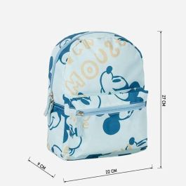 Cerdá Mochila Infantil de Guardería Estampado Mickey Mouse Disney, ideal para niños y niñas de 1 a 4 años, Color Azul, 22 x 27 x 9 cm