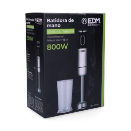 Edm Batidora de Mano 800W Cromado/Negro con Vaso Medidor 700ml