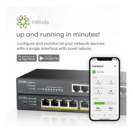 Zyxel GS1915-8 Switch Gestionado 8 Puertos Gigabit Ethernet Smart Hybrid Mode Cloud Fanless