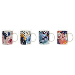 DKD Home Decor Taza Floral Porcelana New Bone Multicolor 8 x 9.5 x 12 cm (12 Unidades) 320ml Precio: 23.50000048. SKU: B1DRF84TLD