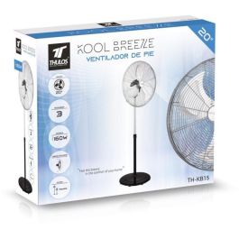 Thulos Ventilador de Pie Th-KB15 50 cm, 160W, 3 Velocidades, Función Oscilación, Altura Regulable