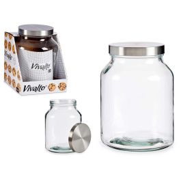 Bote Vidrio Con Tapa Metal Vivalto 16X22CM (8 Unidades) Precio: 54.88999956. SKU: B1FNM2LJ38