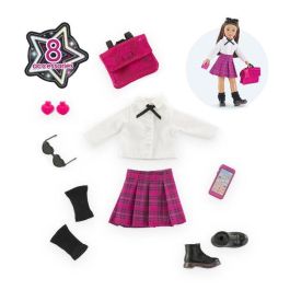 Corolle COR1717690564988 Vestidor de Colegio Inglés para Muñecas 8 Accesorios