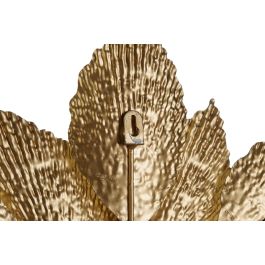 DKD Home Decor Decoración Pared Moderna de Metal con Diseño Floral Dorado 56 x 56 x 4.5 cm