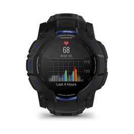 Garmin Instinct 3 Reloj Inteligente con Pantalla AMOLED de 45 mm, GPS, Caja de Aluminio y GFRP, Correa de Silicona Intercambiable Negro/Azul Bolt, Resistencia al Agua 10 ATM