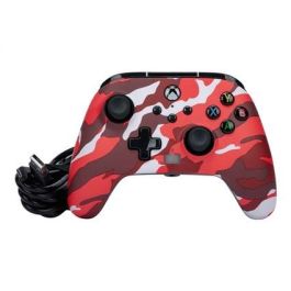 Enhanced Mando Con Cable Xbox Camuflaje Rojo POWER A 1525942-01