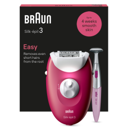 Braun 3-202 Depiladora Eléctrica Silk-épil 3 con 20 Pinzas, Recortadora y Función de Masaje, Color Fruta del Bosque Precio: 53.49999996. SKU: B1FFYK77M6