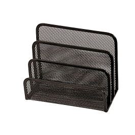 Q-connect Soporte para cartas metálico rejilla negro 170x135x83mm