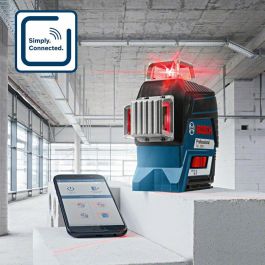 Bosch Professional GLL 3-80 C Nivel láser de línea 3x360° alcance 30-120m IP54 Bluetooth (versión con batería)