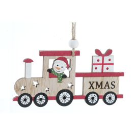 DKD Home Decor Decoración Colgante Navidad Tradicional con Diseño de Tren, en MDF y Cuerda, Colores Natural y Rojo, Pack 24 Unidades DKD Home Decor Decoración Colgante Navidad Tradicional con Diseño de Tren, en MDF y Cuerda, Colores Natural y Rojo, Pack 24 Unidades