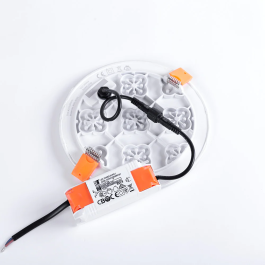 Placa LED Circular 15W 1.177Lm 4200ºK Empotrable sin Marco IP65 40.000H [LUM-NSDL-R155-W
