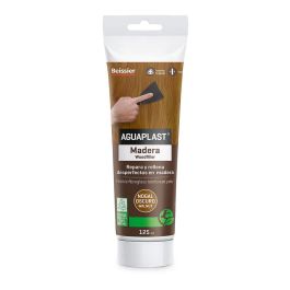 Aguaplast 70000-006 Masilla para madera nogal oscuro 125ml - Repara, rellena y nivela grietas en interiores y exteriores