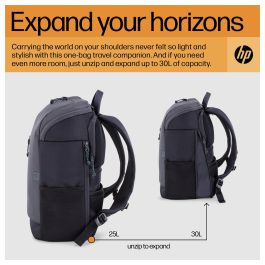 HP Mochila para portátil de 25 litros, 15.6 pulgadas, Gris Hierro