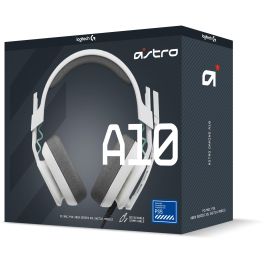 ASTRO Gaming Logitech A10 Gen 2 Auriculares con Micrófono, Diadema Cableada Jack 3.5mm para PS4/PS5/PC, Blanco