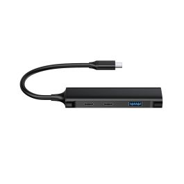 CONCEPTRONIC HUB 3.0 HUBBIES12B 4 PUERTOS USB 3.2 2 PUERTOS USB-C 2 PUERTOD USB-A COLOR NEGRO CARCASA DE ALUMINIO