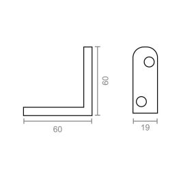 Micel Angulo Refuerzo An01 Bicromatado 60 x 60 x 19 mm