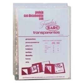 Saro Funda Multitaladro Folio 90 mc PVC Cristal, 16 Taladros, Lomo Reforzado, Transparente, Caja de 100 Unidades Precio: 51.68999968. SKU: B14F9MBJZR